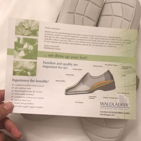 WALDLAUFER BEIGE WALKING SHOES.  NEW - Picture 7 of 7